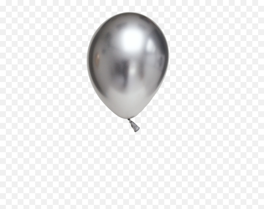 Round Balloon - Chrome Silver Balloon Png,Silver Balloons Png