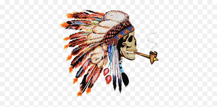 Download American Indian Png - Skull With Native American Skull Indian Png,Indian Png