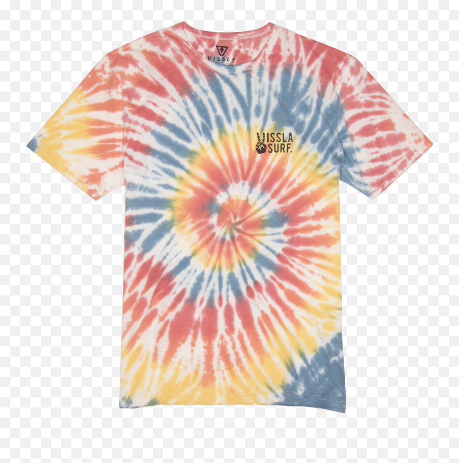 Peacesla Tie Dye Tee Multi Vissla - Short Sleeve Png,Tie Dye Png