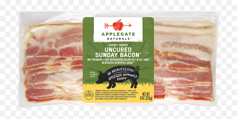 Bacon - Applegate Uncured Sunday Bacon Png,Bacon Transparent