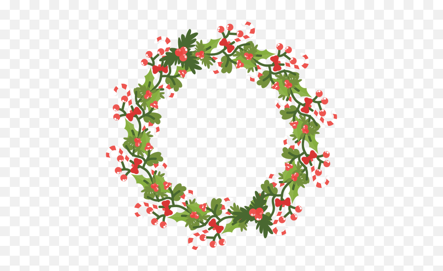 Christmas Wreath Candy Canes Icon 14 - Transparent Png U0026 Svg Floral Circle Frame Png,Wreath Transparent Background