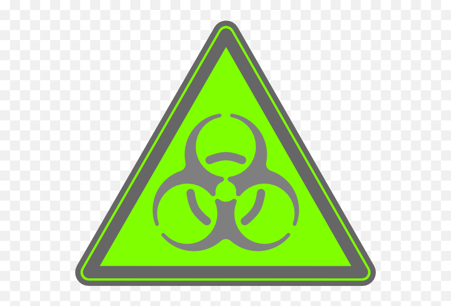 Biohazard Neongreen Clip Art - Vector Clip Art Biohazard Png,Neon Triangle Png