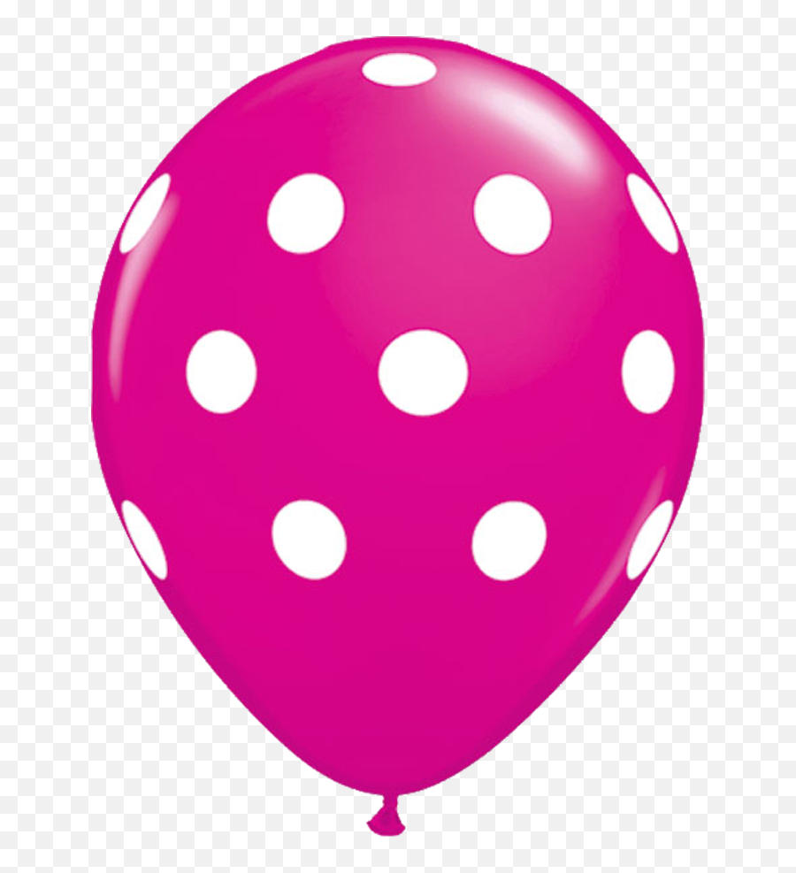 11 Wildberry Polka Dot Balloon - 6 Pack Pink Polka Dot Balloons Png,Polka Dot Png