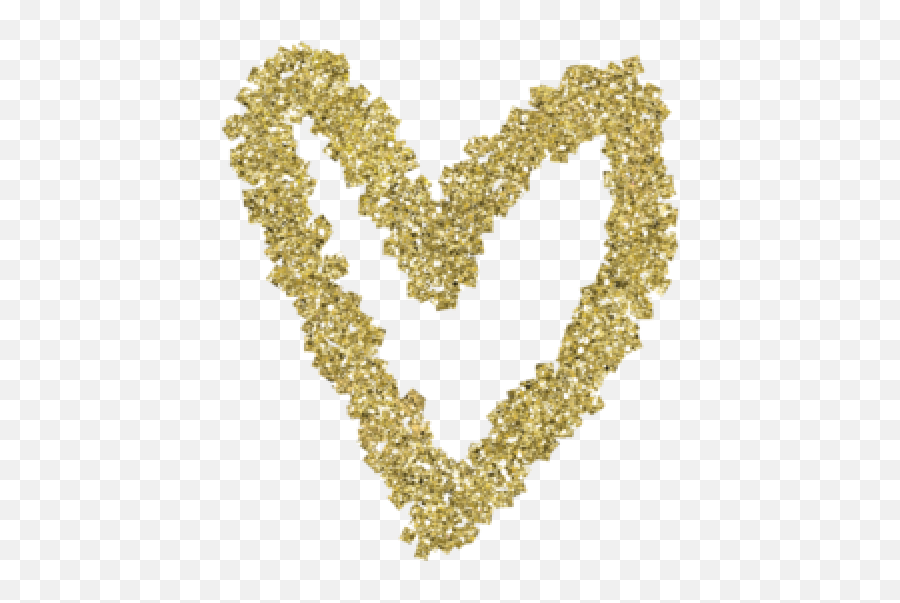 Gold Glitter Heart Png Transparent - Gold Glitter Heart Png,Gold Glitter Transparent