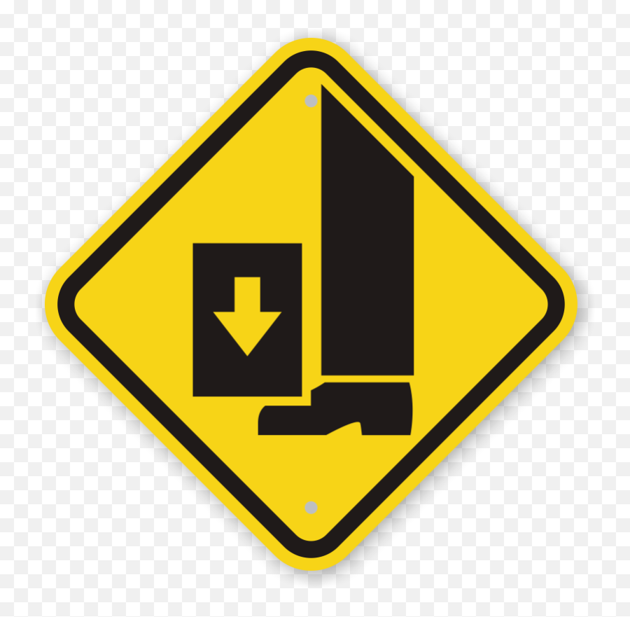 Ghs Toesfoot Crush Hazard International Symbol Sign - Crushing Feet Hazard Sign Png,Hazard Logo