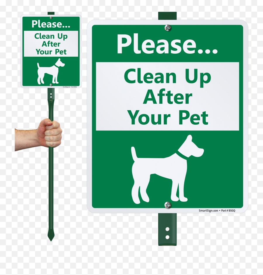Lawnboss Sign U0026 Stake Kit Please Clean Up After Your Pet With Dog Symbol - Sign Stop Do Not Leave Deliveries Here Png,Puppy Icon Png