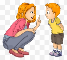 Download Hd Teaching Cartoon Png - Mother Talking To Son Communicating With Children Cartoon,Teacher Clipart Png