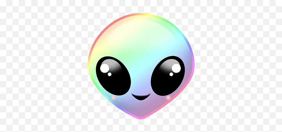 Rainbow Alien Ovni Sticker By Hackeline - Imagenes De Emojis Extraterrestres Png,Alien Icon Tumblr