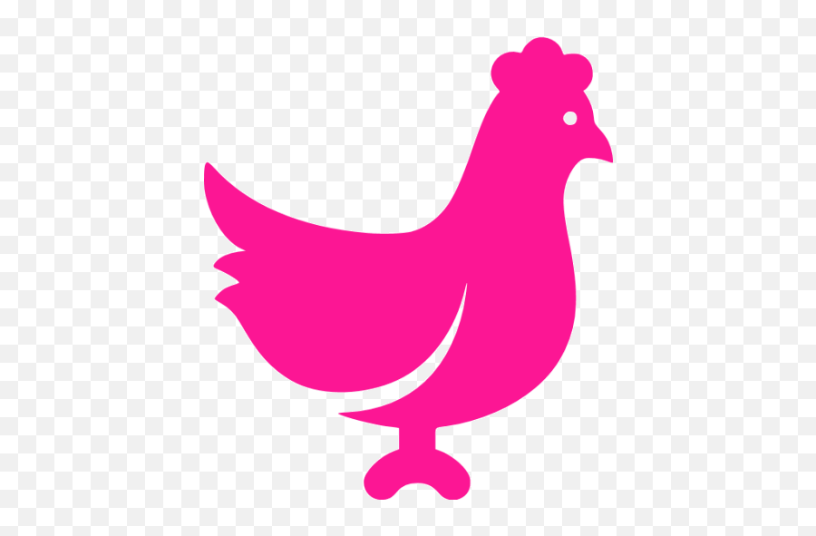 Deep Pink Chicken Icon - Free Deep Pink Animal Icons Pink Chicken Icon Png,Hangout Icon