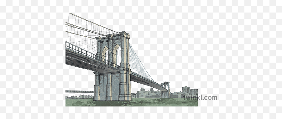 Brooklyn Bridge Without Sky Usa America - Suspension Bridge Png,Brooklyn Bridge Icon