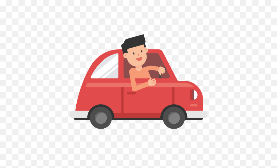 Man Driving Car Cartoon Vector - Animation Car Gif Png,Car Driving Png