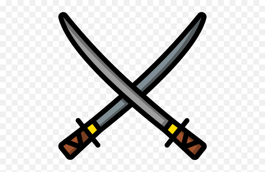 Katana - Free Weapons Icons Crossed Swords Black And White Png,Katana Icon
