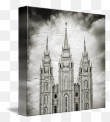 Salt Lake Temple Vintage Spires By Kristofer Sundberg - Square png
