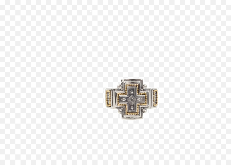 Konstantino Stavros Collection Silver U0026 Gold Cross Ring - Cross Png,Gold Cross Png