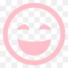 Pink Lol Icon - Free pink emoticon icons Transparent Happy Icon Png White