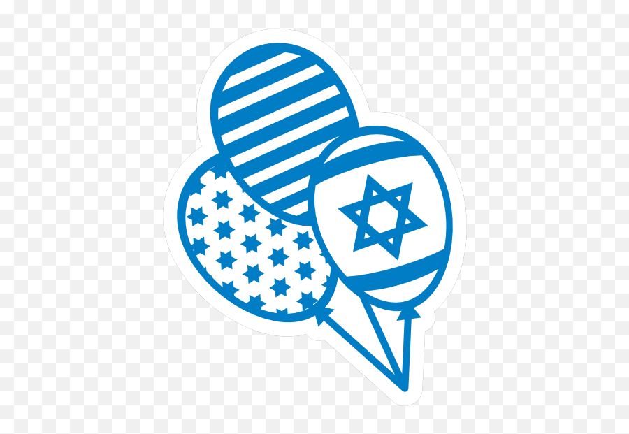 Star Of David Balloons Sticker - Simbolo Que Representa Israel Png,Star Of David Png