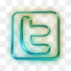 Twitter Logo Png Neon - Transparent