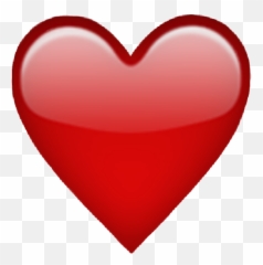 Simple Basic Red Heart Iphone Emoji - Un Corazón Grande Rojo png