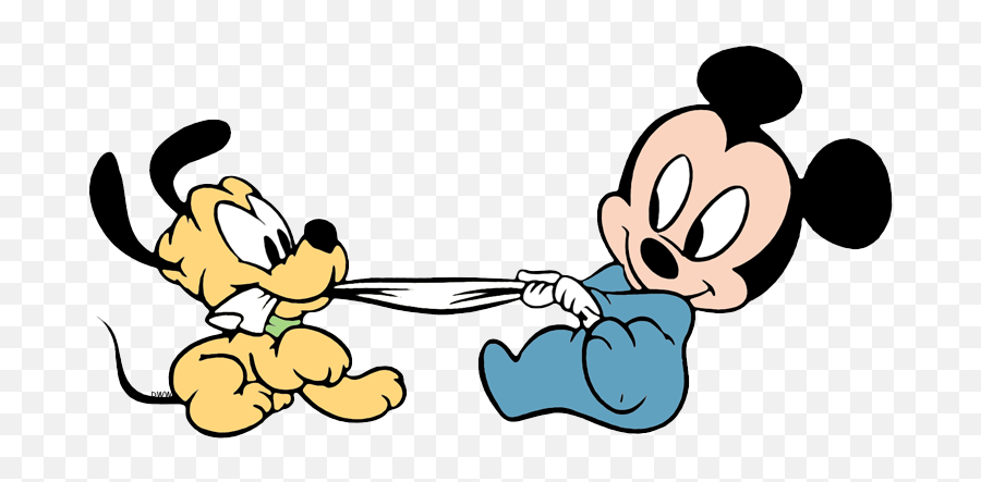 Download Hd Baby Mickey Pluto - Baby Pluto And Mickey Png,Pluto Png