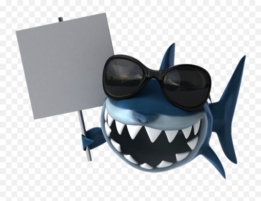 Download Shark Illustration Toothbrush Placards Dentistry - Shark With Glasses Png,Shark Clipart Png