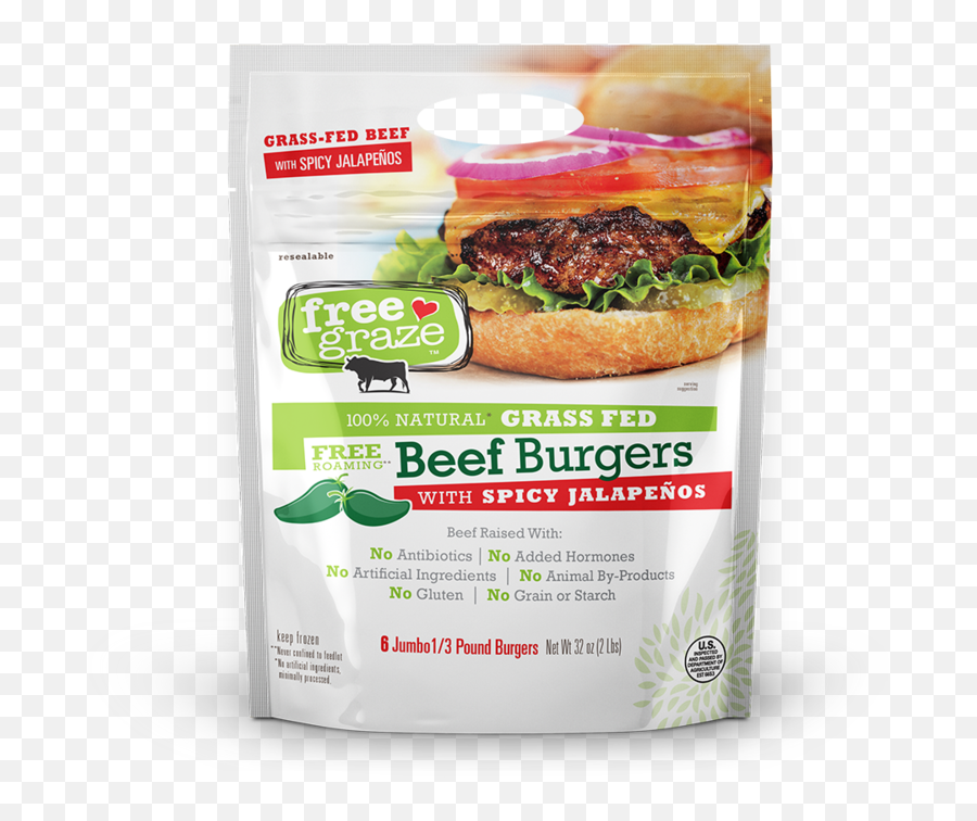 Spicy Jalapeno Burgers U2014 Free Graze - Food Png,Spicy Png