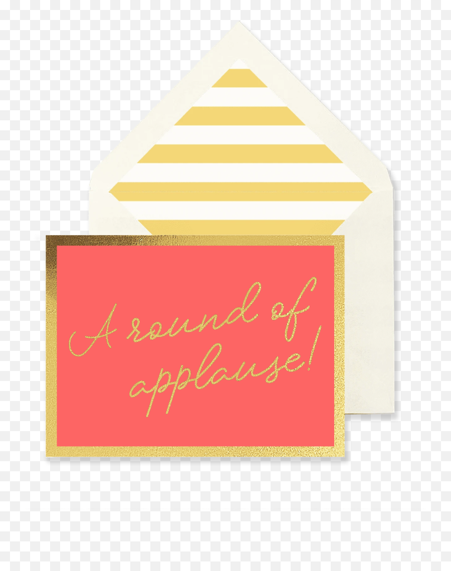 A Round Of Applause Greeting Card Blank Single Folded - Triangle Png,Applause Png