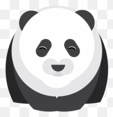 Panda Spot Muzzle Fat Flat Rounded - Forma Geométricos Da Panda Png,Panda Face Png