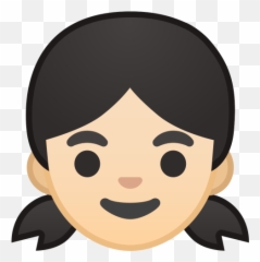 Girl Light Skin Tone Icon - Girl Face Emoji Png,Facial Png