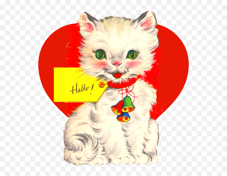 Kitten Whiskers Rudolph Cat For - Vintage Hallmark Kitty Png,Kitten Transparent
