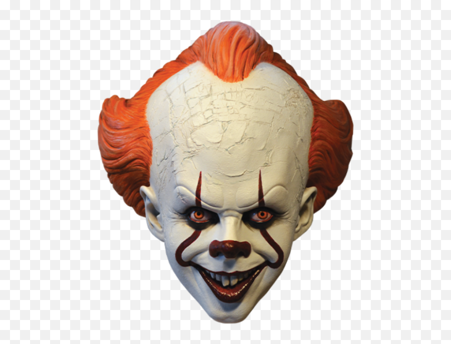 Trick Or Treat Studios Pennywise Scary It Clown Full Head Latex Halloween Mask - Pennywise Mask Png,Clown Makeup Png