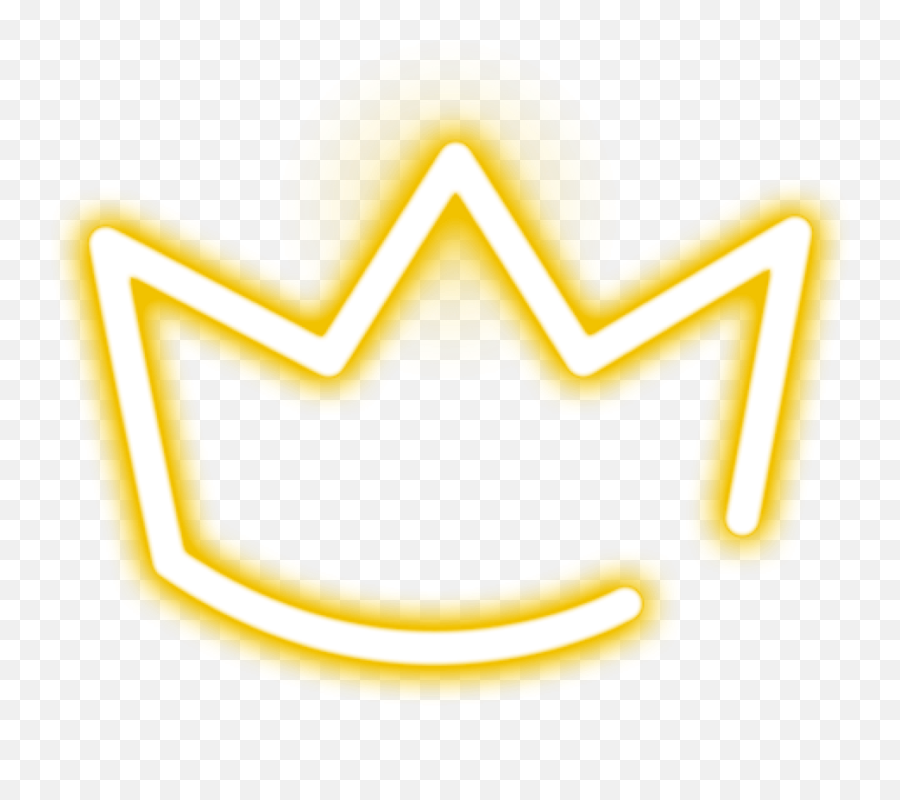 Neon Neonlights Crown Yellow Sticker - Neon Yellow Aesthetic Crown Png,Yellow Crown Logo