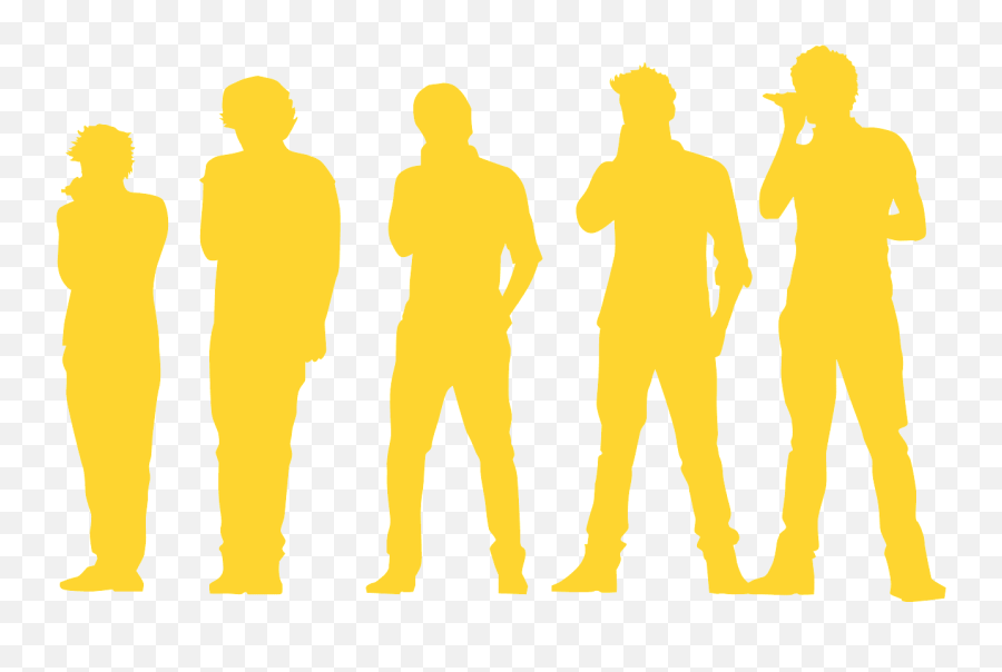 One Direction Silhouette - Free Vector Silhouettes Creazilla Silhouette Png,One Direction Transparents