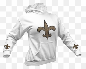 Glitter Vinyl New Orleans Saints Fleur - White Louis Vuitton Hoodies png