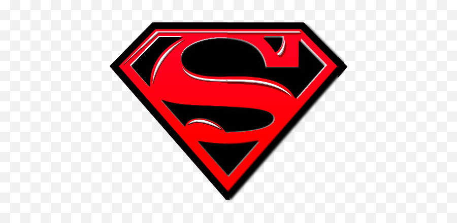 Superman Symbol In Black - Red And Black Superman Symbol Png,Supergirl Logo Png