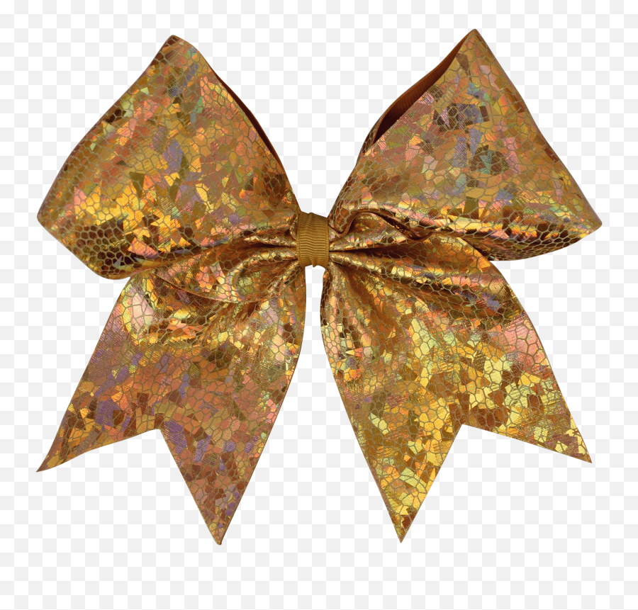 Download Gold Cracked Ice I Love Cheer Hair Bow - Origami Butterfly Png,Hair Bow Png