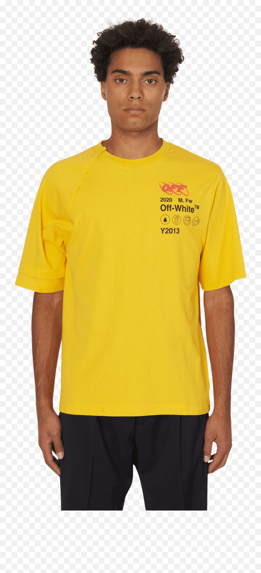 Industrial Y013 Recon T - Shirt Off White Yellow Shirt Png,White Tee Shirt Png
