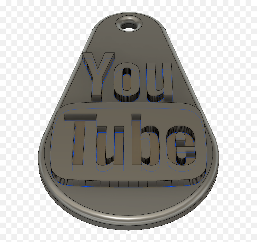 Youtube Logo Key Fob By Polwhistle - Thingiverse Emblem Png,Youtube Logo
