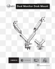 Vivo Dual Monitor Desk Mount Instruction Manual - Manuals Dot png