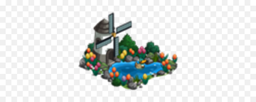 Dutch Pond With Mini Windmill Farmville Wiki Fandom - Building Sets Png,Dutch Windmill Icon