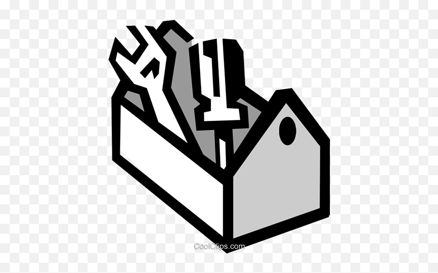 Toolbox With Tools Royalty Free Vector Clip Art Illustration - Desenho Caixa De Ferramentas Png,Free Vector Building Icon