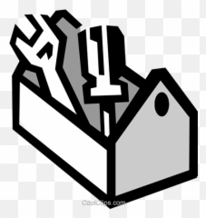 Toolbox With Tools Royalty Free Vector Clip Art Illustration - Desenho Caixa Ferramentas Png