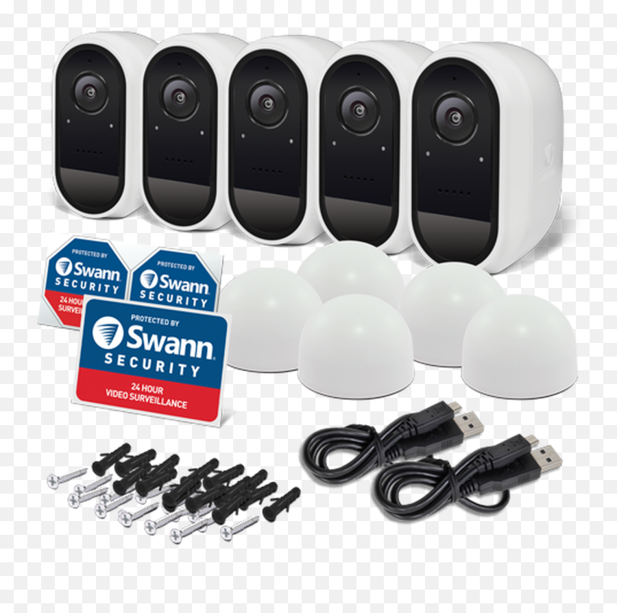 Wire - Free 1080p Security Camera 5 Pack Swificamwpk5 Swann Wire Free Security Camera Png,Video Camera Icon Google Chat