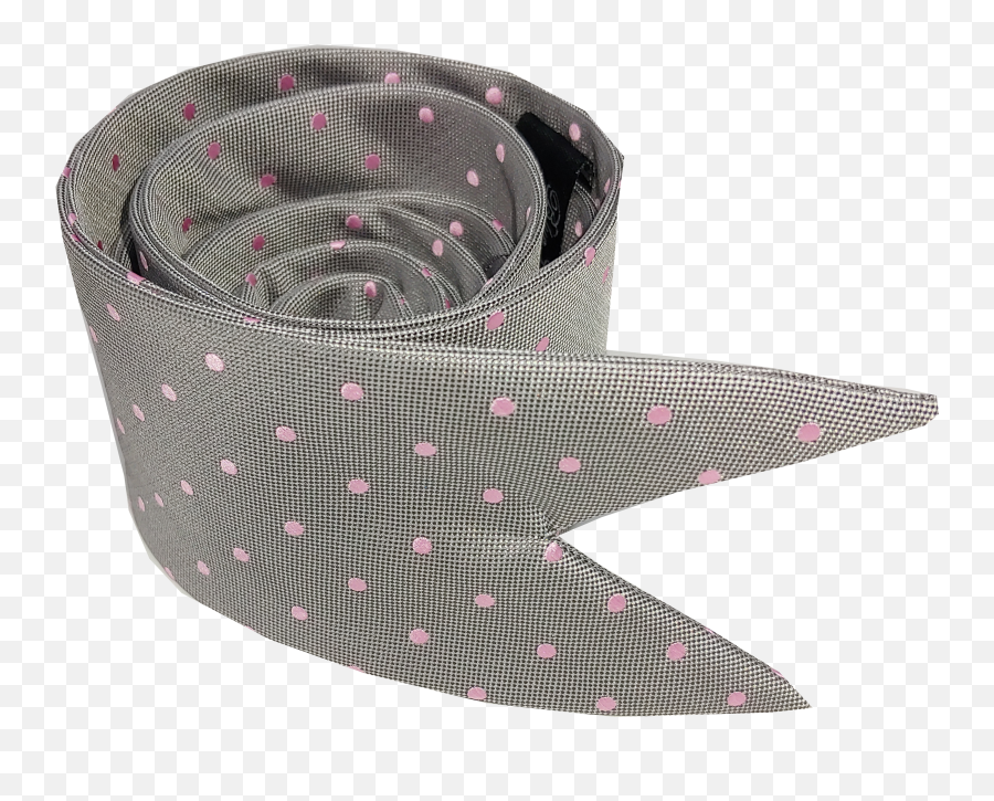 Dotted Pink And Grey Necktie - Belt Png,Necktie Png