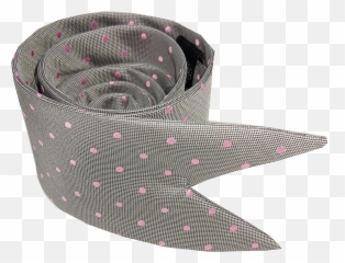 Dotted Pink And Grey Necktie - Belt png