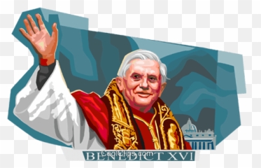 Pope Benedict Xvi Royalty Free Vector Clip Art Illustration - Pope Benedict Xvi Png,Pope Png