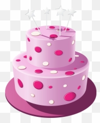 Pink Cake Png Clipart Image - Birthday Cake For Girls,Cake Clipart Png