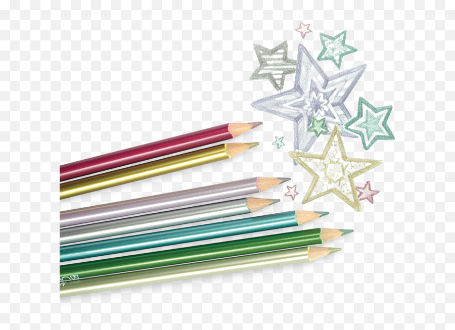 Modern Metallic Colored Pencils - 2 Of A Kind Double Ended Colored Pencils Png,Colored Pencils Png