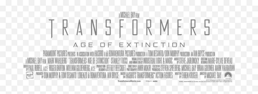Biggest Fan Transformers - Transformers Age Of Extinction Credits Png,Movie Poster Credits Png