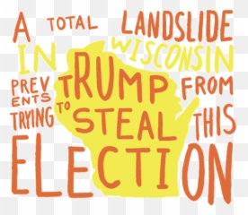 A Total Landslide Vote Him Out Sticker - png