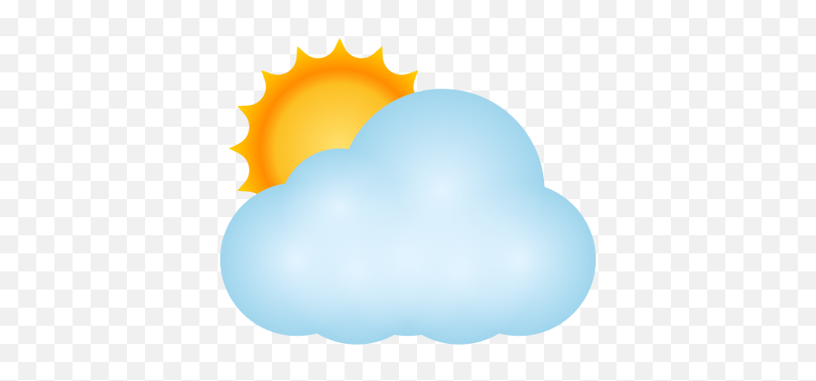 Sun Behind Cloud Icon - Clip Art Png,Cloud Emoji Png